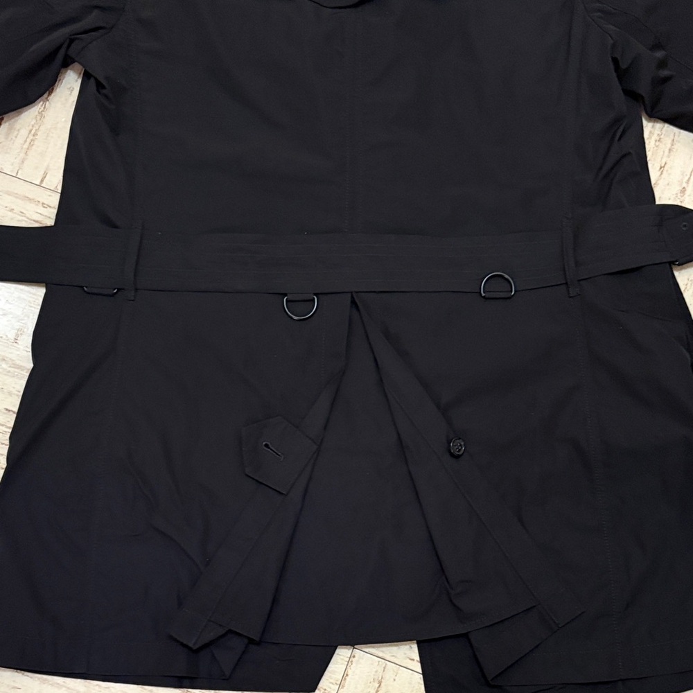 BURBERRY BRIT Men's Black Double-Breasted Trench Coat Size M - Picture 11 of 16